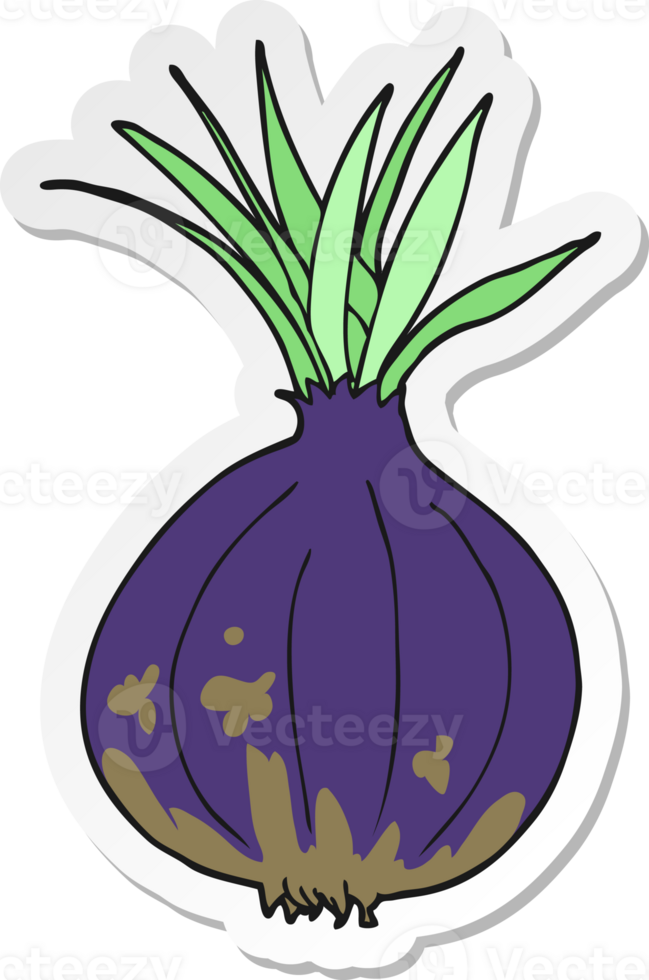 sticker of a cartoon onion png