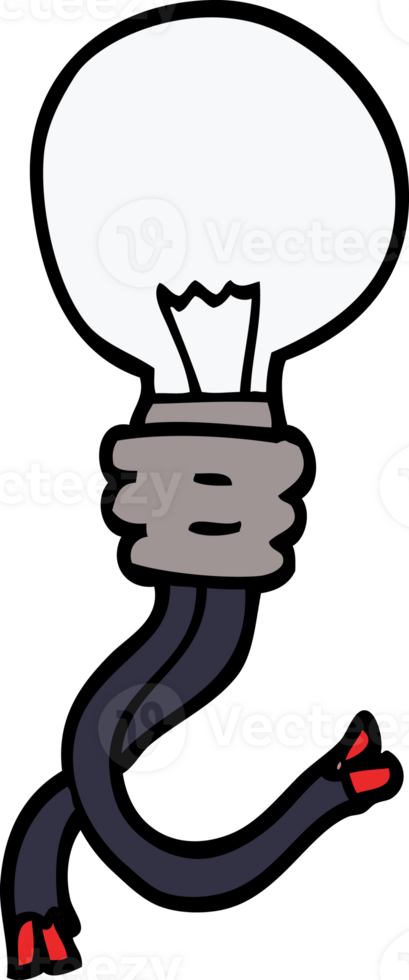 cartoon doodle electric light bulb png