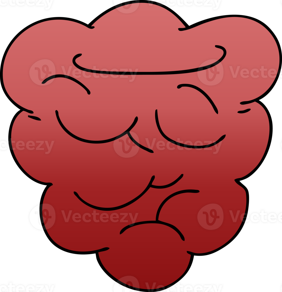 gradient shaded quirky cartoon raspberry png