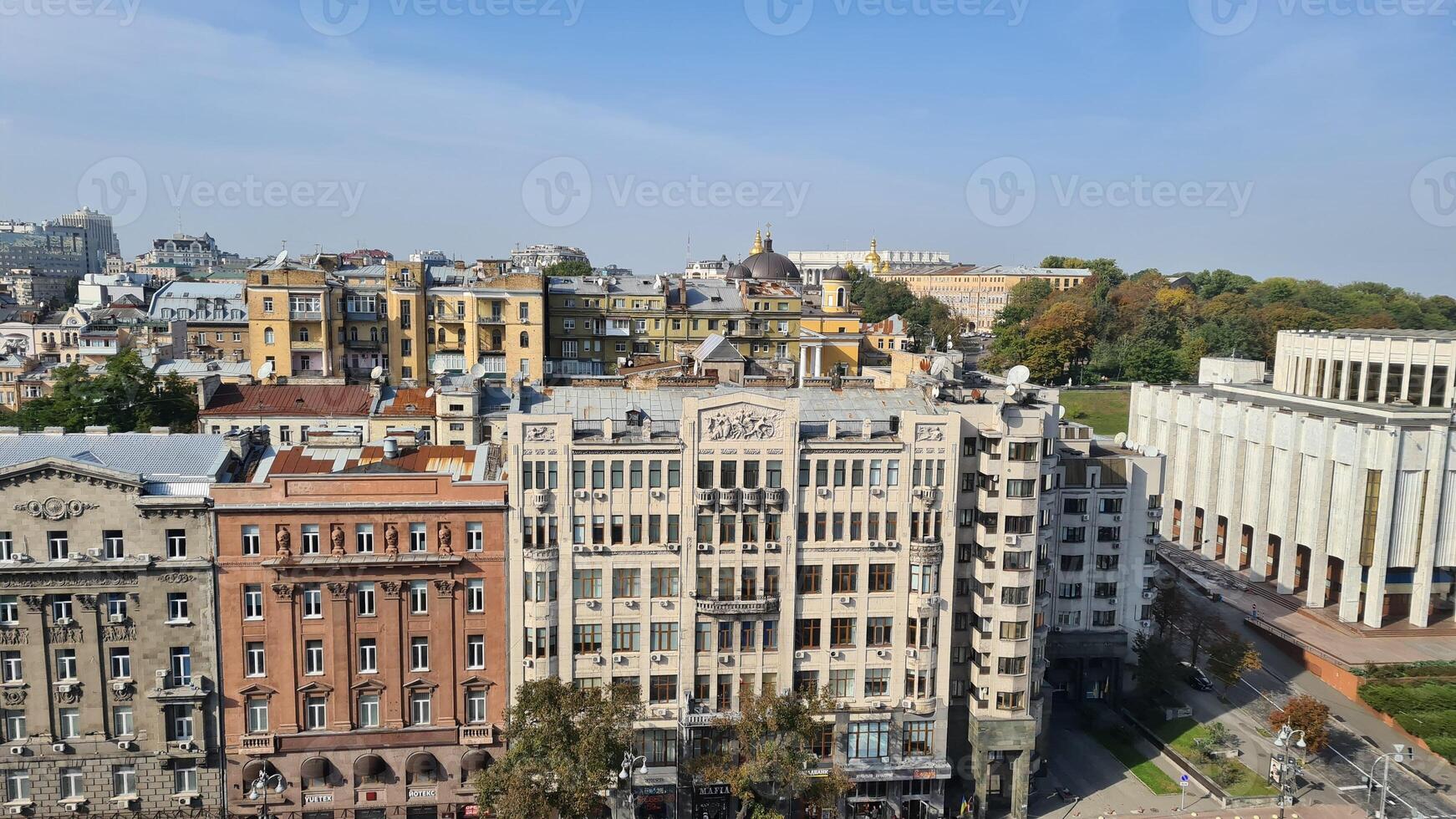 Panorama of Center, A walk around Kiev, the capital of Ukraine photo