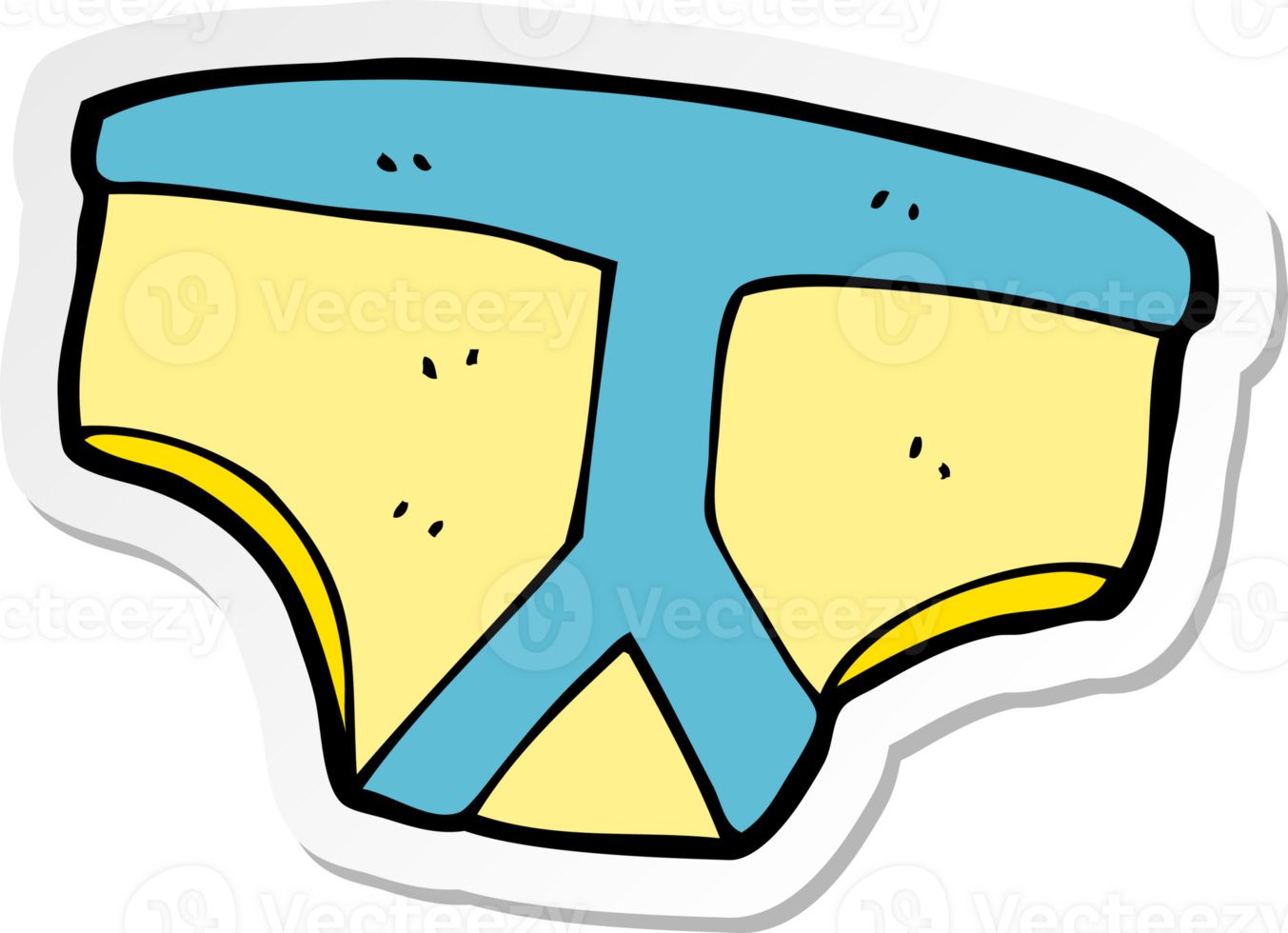 sticker of a cartoon underpants png