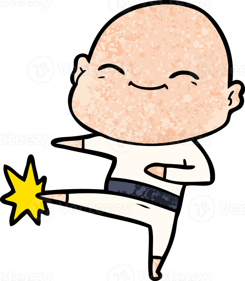 happy cartoon bald man png