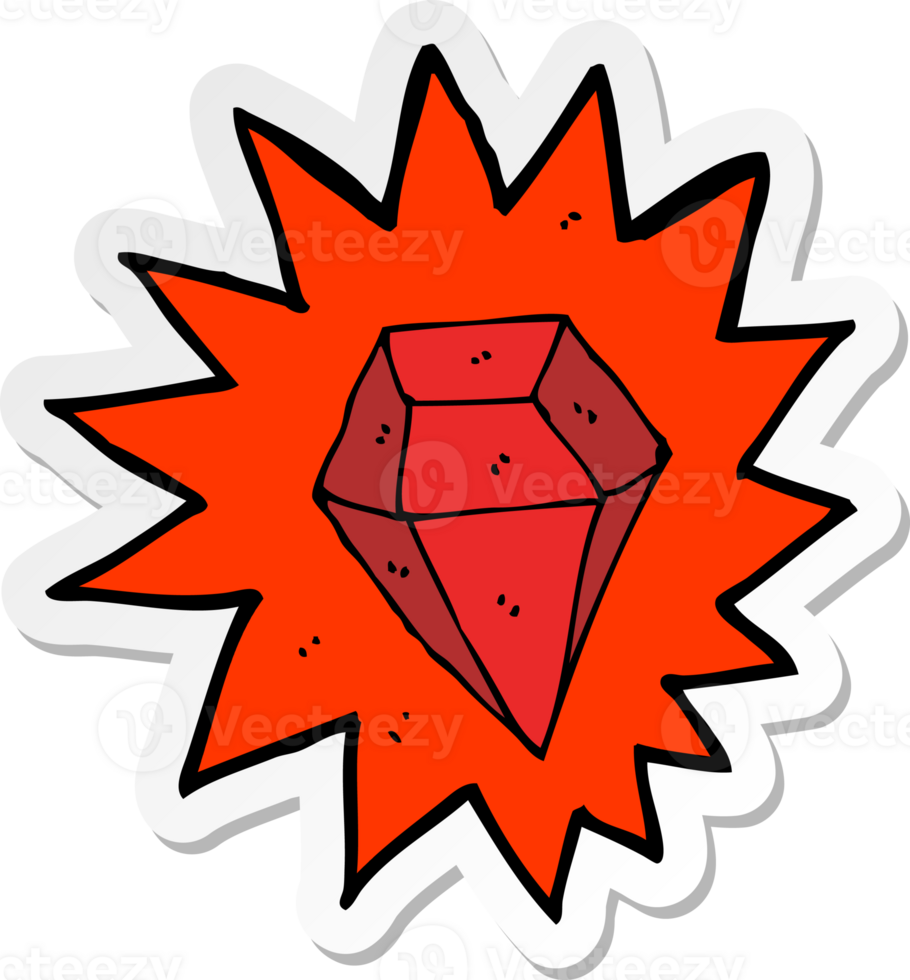 sticker of a cartoon huge ruby png