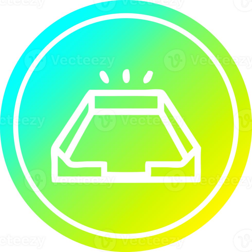 empty in tray circular icon with cool gradient finish png