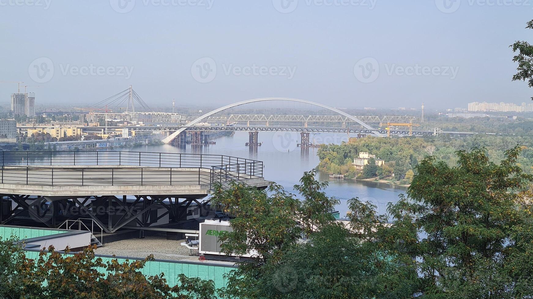 Panorama of the Dnieper River, A walk around Kiev, the capital of Ukraine photo
