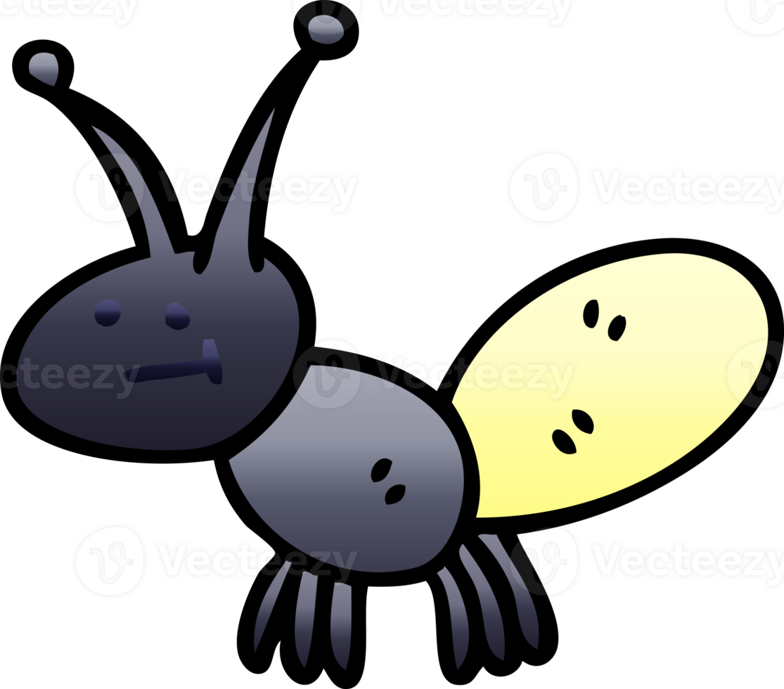 gradient shaded quirky cartoon light bug png