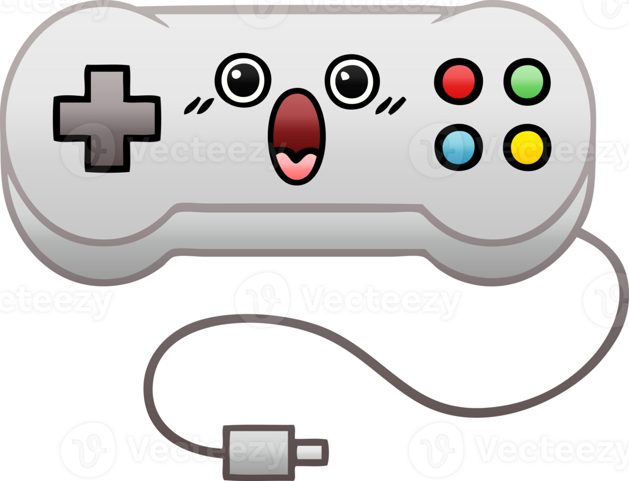 gradient shaded cartoon of a game controller png