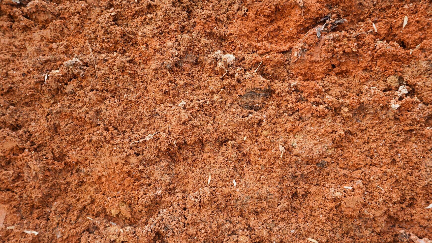 reddish orange clay which is usually used as a raw material for crafts photo