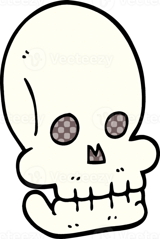 cartoon doodle funny skull png