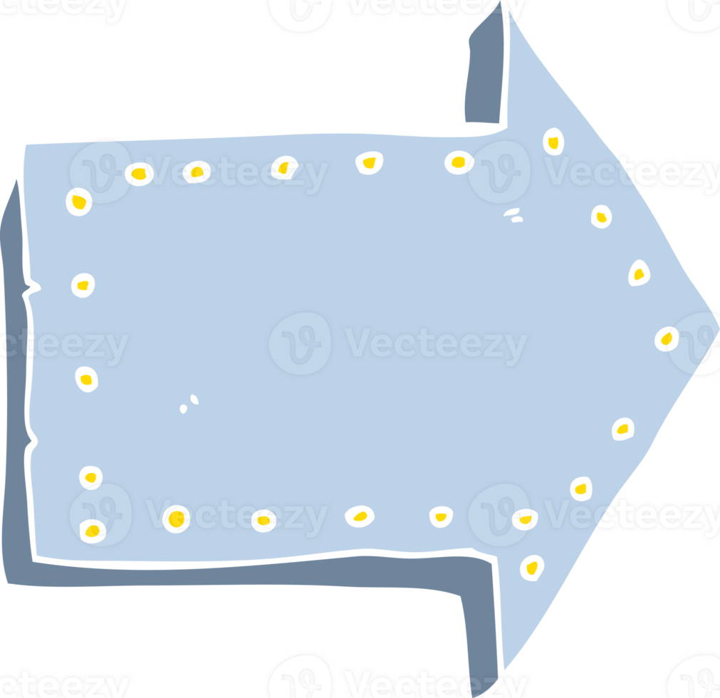 flat color style cartoon pointing arrow png