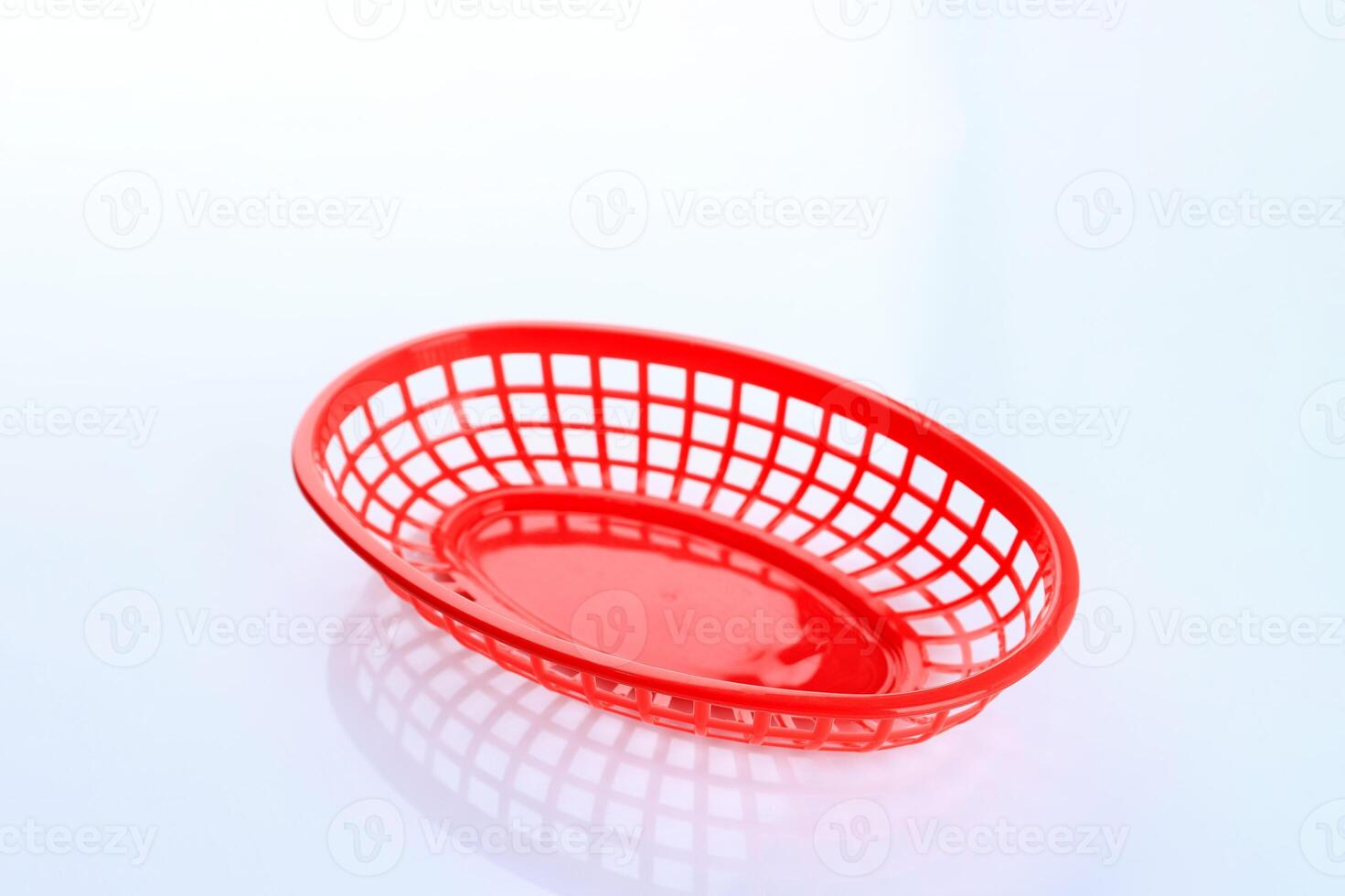 Empty Red French Fries Basket photo