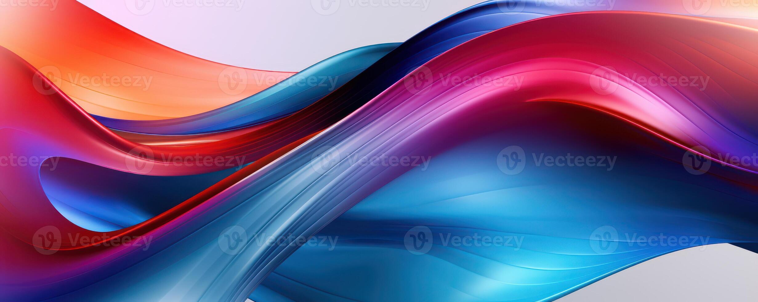 AI generated Abstract background. Colorful twisted shapes in motion. photo