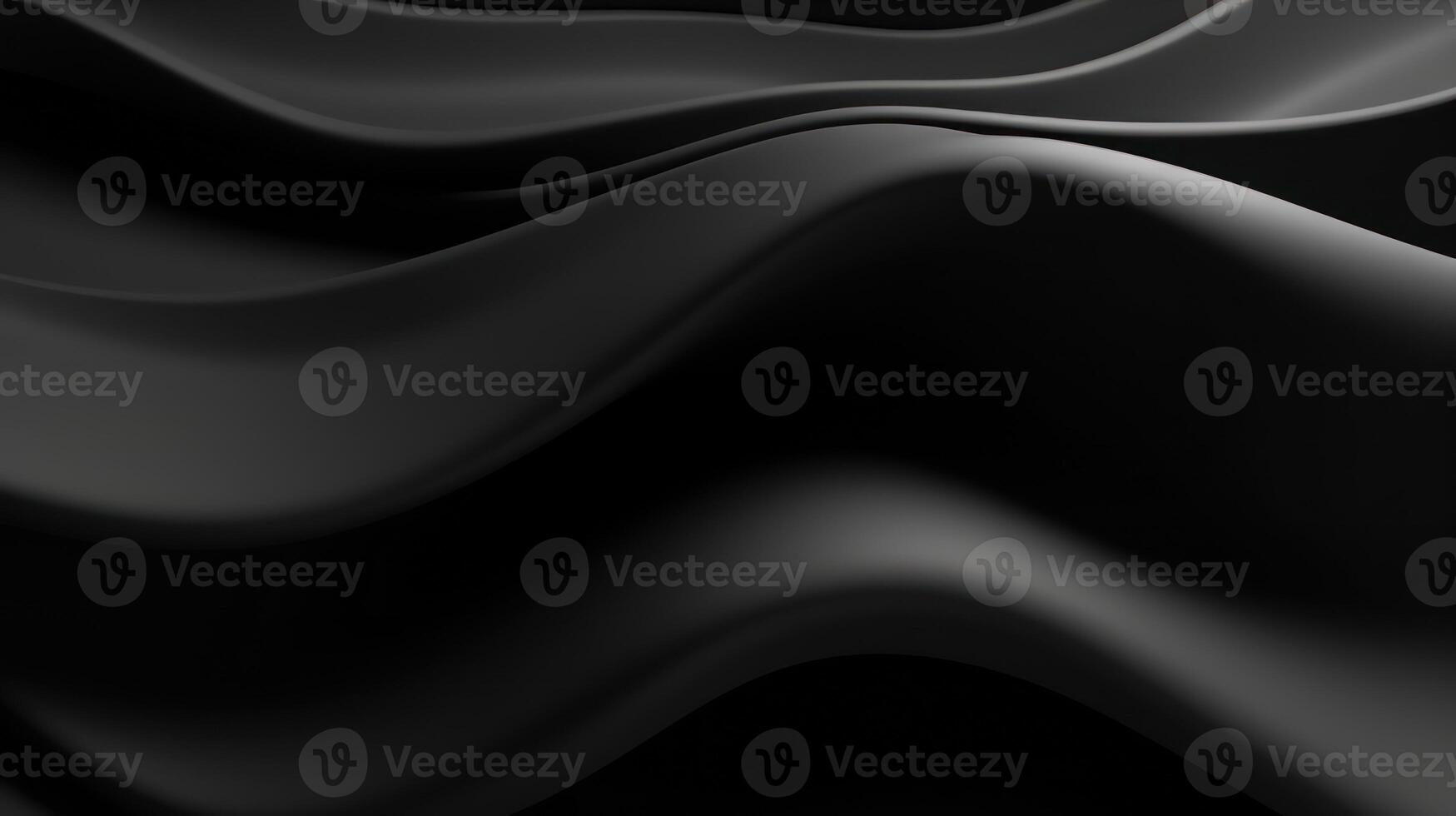 AI generated Black textures wallpaper. Abstract 4k background silk, smooth, waves pattern. Modern clean minimal backdrop design. Black and white high definition. photo