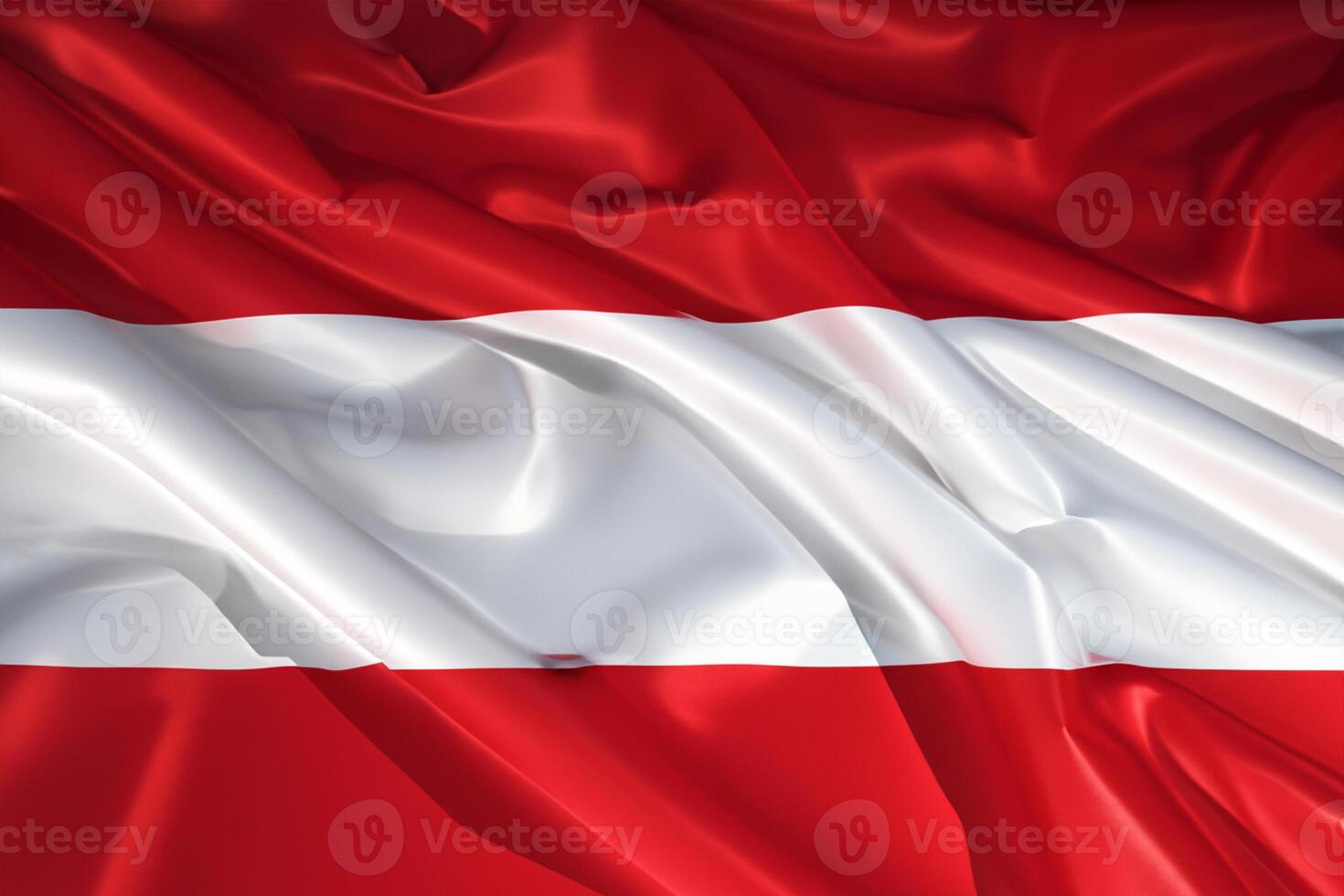 Admiring the Beauty of a Beautiful Red and White Flag, where Bold Colors Wave in Unity, Symbolizing National Pride and Sovereignty photo
