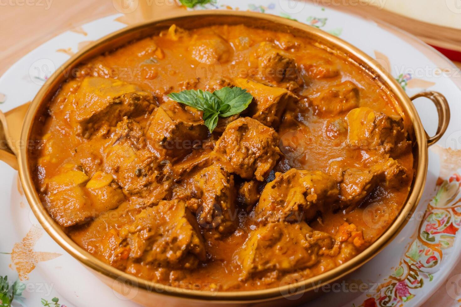 Savor the Exquisite Lamb or Beef Curry Rendang, Ready to Be Relished on Eid al-Adha, Capturing the Essence of Celebration in a Perfect Photo, Showcasing Culinary Mastery and Festive Indulgence photo