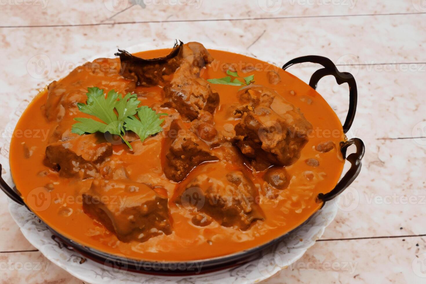 Savor the Exquisite Lamb or Beef Curry Rendang, Ready to Be Relished on Eid al-Adha, Capturing the Essence of Celebration in a Perfect Photo, Showcasing Culinary Mastery and Festive Indulgence photo