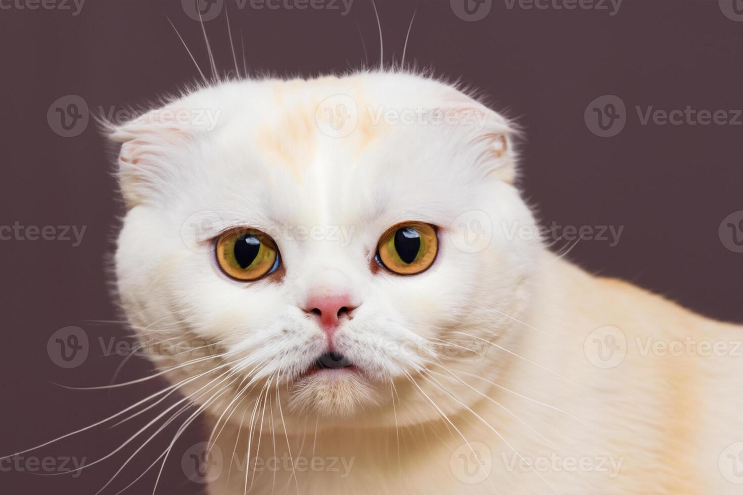 Exploring the Allure of a Beautiful Scottish Fold Cat, where Whiskered Elegance and Playful Charm Unite in a Mesmerizing Portrait of Cuddly Delight photo