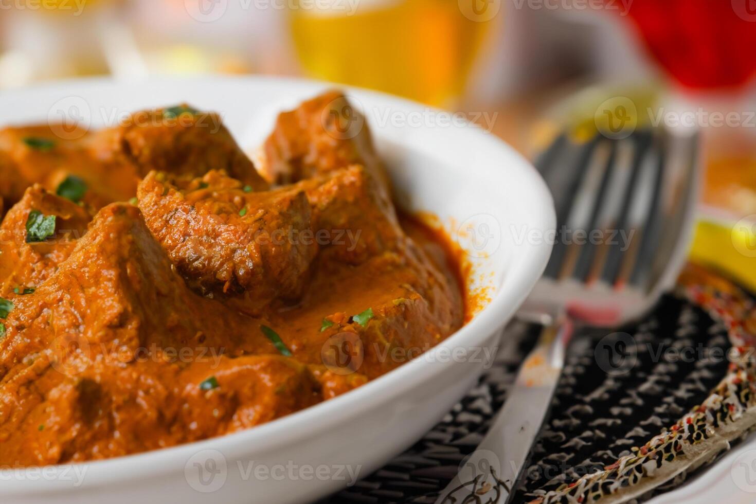 Savor the Exquisite Lamb or Beef Curry Rendang, Ready to Be Relished on Eid al-Adha, Capturing the Essence of Celebration in a Perfect Photo, Showcasing Culinary Mastery and Festive Indulgence photo