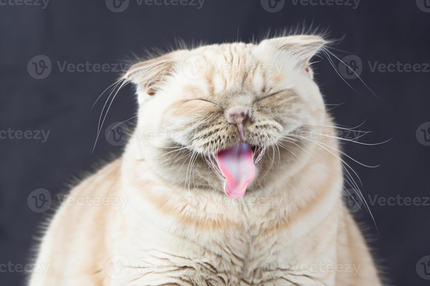 Exploring the Allure of a Beautiful Scottish Fold Cat, where Whiskered Elegance and Playful Charm Unite in a Mesmerizing Portrait of Cuddly Delight photo