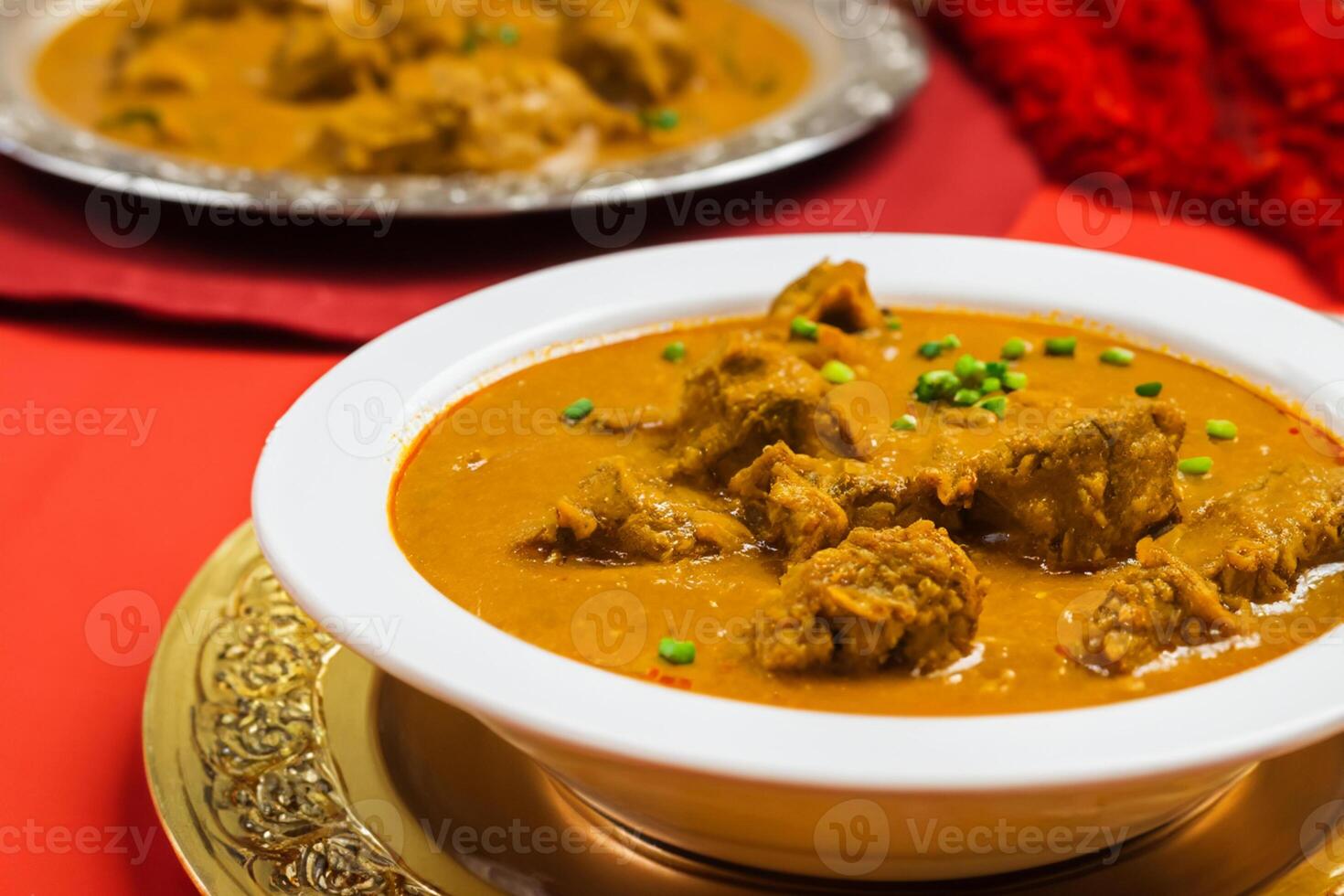 Savor the Exquisite Lamb or Beef Curry Rendang, Ready to Be Relished on Eid al-Adha, Capturing the Essence of Celebration in a Perfect Photo, Showcasing Culinary Mastery and Festive Indulgence photo