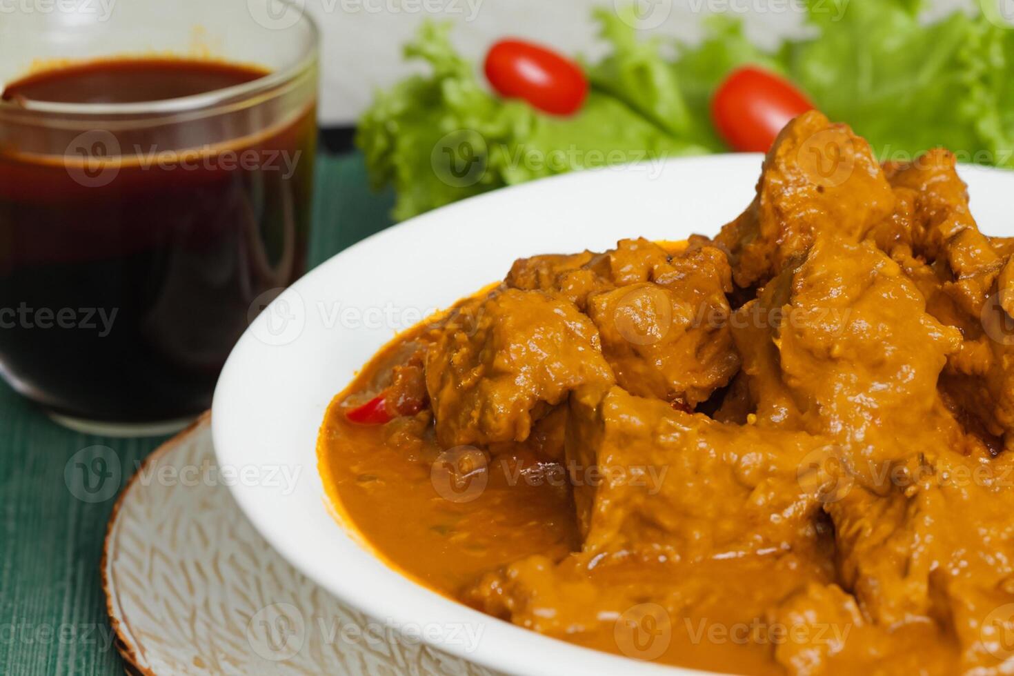 Savor the Exquisite Lamb or Beef Curry Rendang, Ready to Be Relished on Eid al-Adha, Capturing the Essence of Celebration in a Perfect Photo, Showcasing Culinary Mastery and Festive Indulgence photo