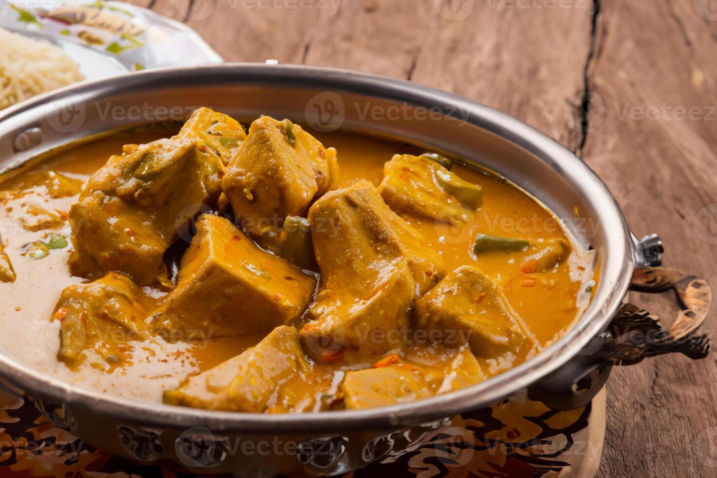 Savor the Exquisite Lamb or Beef Curry Rendang, Ready to Be Relished on Eid al-Adha, Capturing the Essence of Celebration in a Perfect Photo, Showcasing Culinary Mastery and Festive Indulgence photo