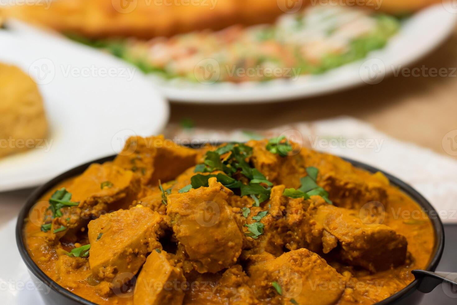 Savor the Exquisite Lamb or Beef Curry Rendang, Ready to Be Relished on Eid al-Adha, Capturing the Essence of Celebration in a Perfect Photo, Showcasing Culinary Mastery and Festive Indulgence photo