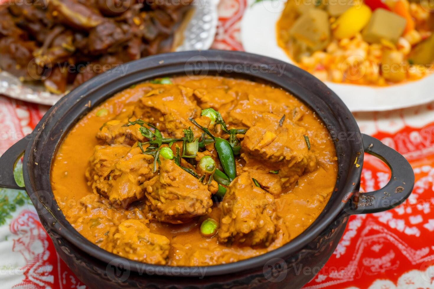 Savor the Exquisite Lamb or Beef Curry Rendang, Ready to Be Relished on Eid al-Adha, Capturing the Essence of Celebration in a Perfect Photo, Showcasing Culinary Mastery and Festive Indulgence photo