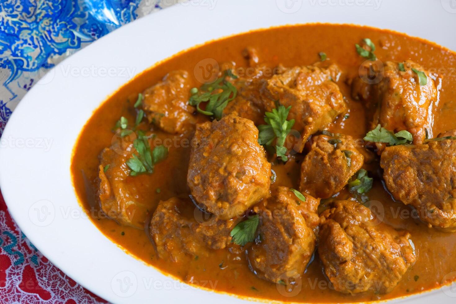 Savor the Exquisite Lamb or Beef Curry Rendang, Ready to Be Relished on Eid al-Adha, Capturing the Essence of Celebration in a Perfect Photo, Showcasing Culinary Mastery and Festive Indulgence photo