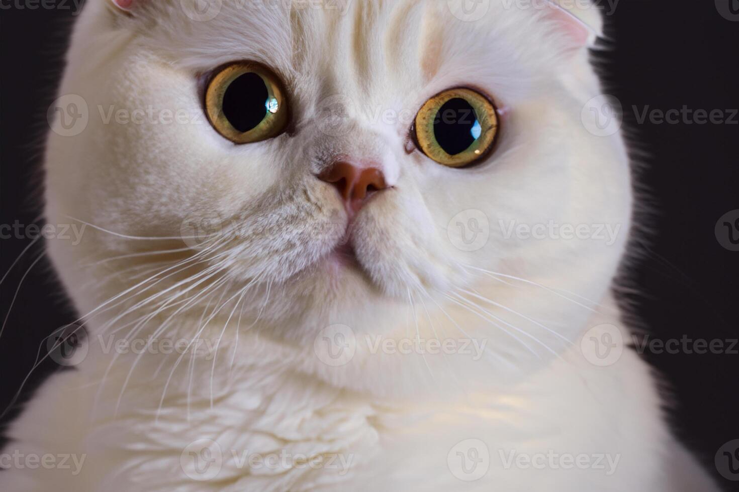 Exploring the Allure of a Beautiful Scottish Fold Cat, where Whiskered Elegance and Playful Charm Unite in a Mesmerizing Portrait of Cuddly Delight photo