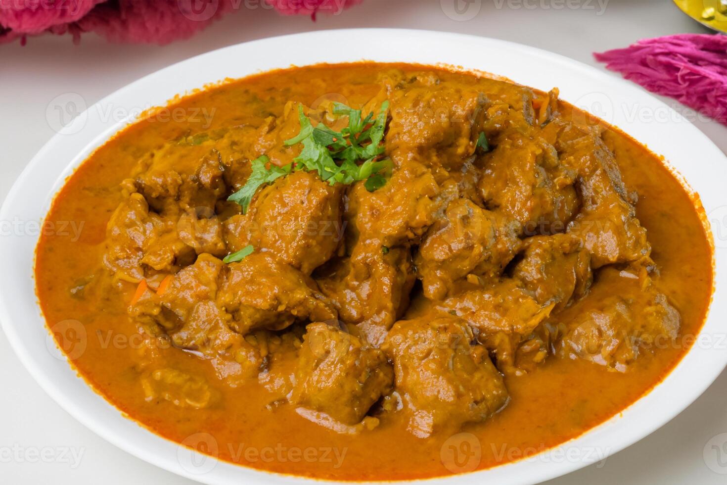Savor the Exquisite Lamb or Beef Curry Rendang, Ready to Be Relished on Eid al-Adha, Capturing the Essence of Celebration in a Perfect Photo, Showcasing Culinary Mastery and Festive Indulgence photo