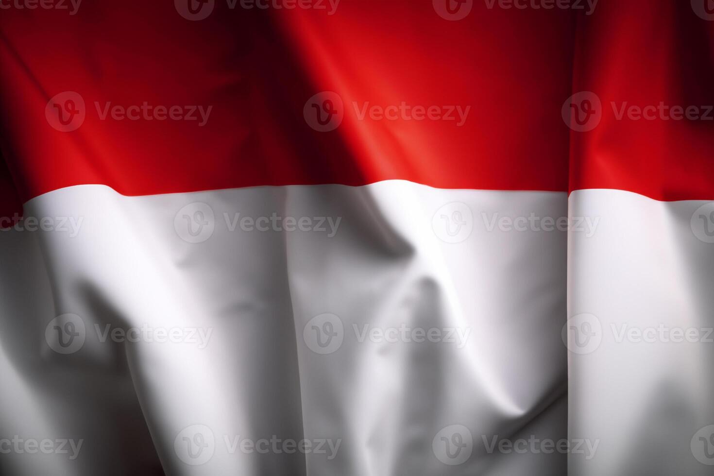 Admiring the Beauty of a Beautiful Red and White Flag, where Bold Colors Wave in Unity, Symbolizing National Pride and Sovereignty photo