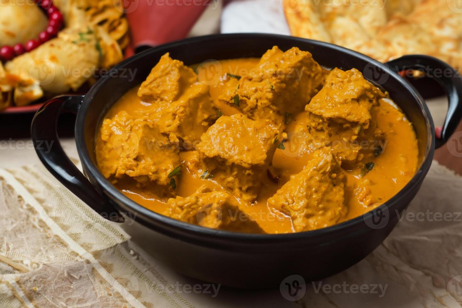 Savor the Exquisite Lamb or Beef Curry Rendang, Ready to Be Relished on Eid al-Adha, Capturing the Essence of Celebration in a Perfect Photo, Showcasing Culinary Mastery and Festive Indulgence photo