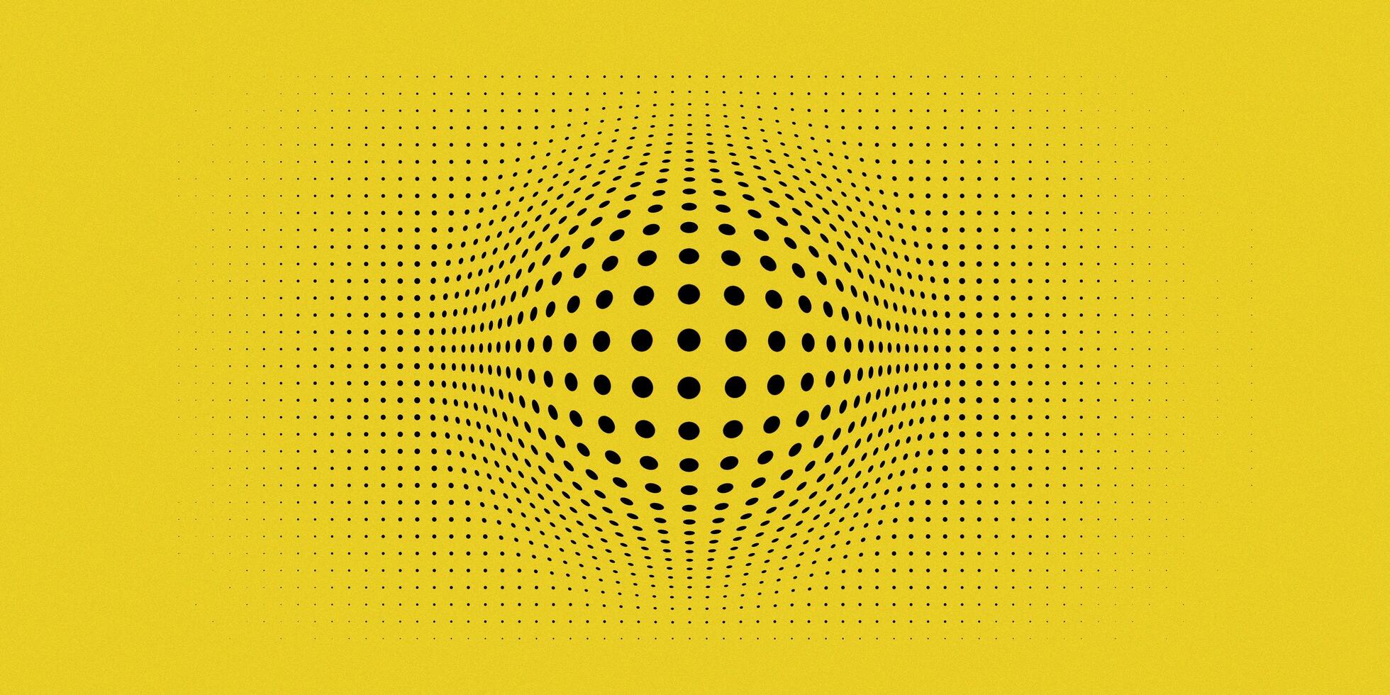 Yellow artistic halftone template, black dots aesthetic abstract background, wallpaper, simple, minimalist photo