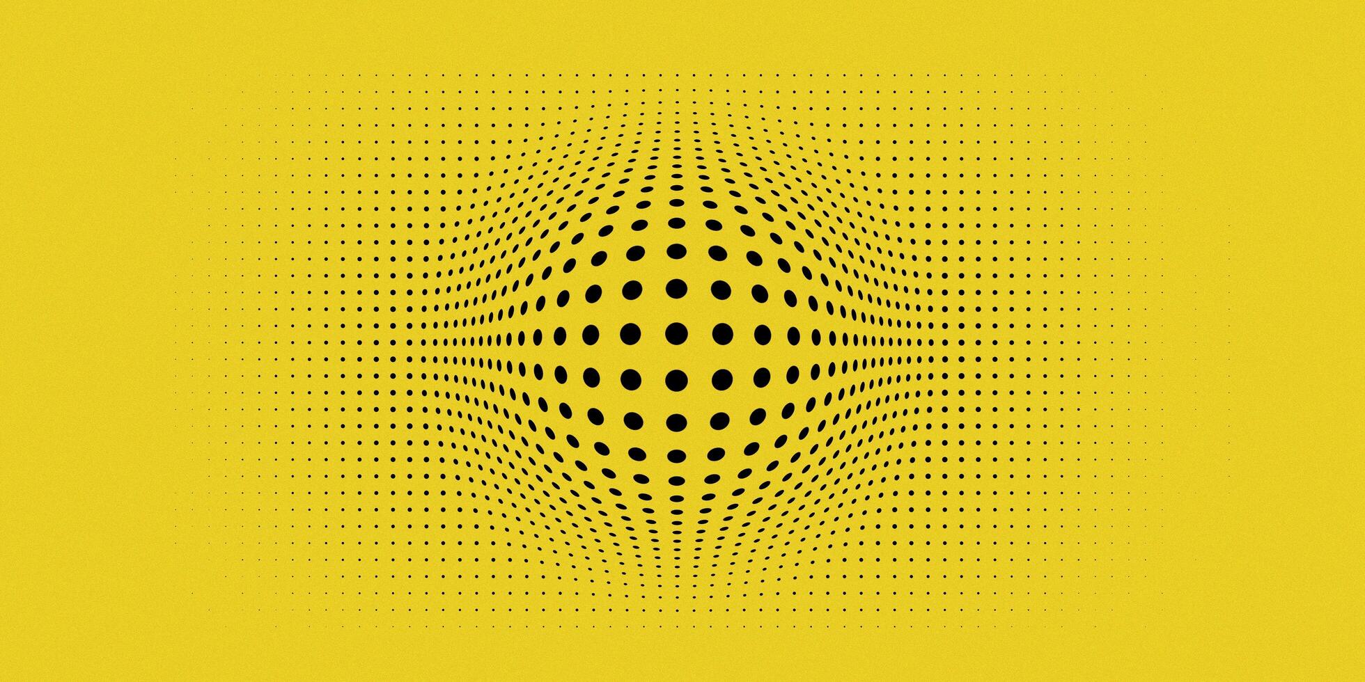 Yellow artistic halftone template, black dots aesthetic abstract background, wallpaper, simple, minimalist photo