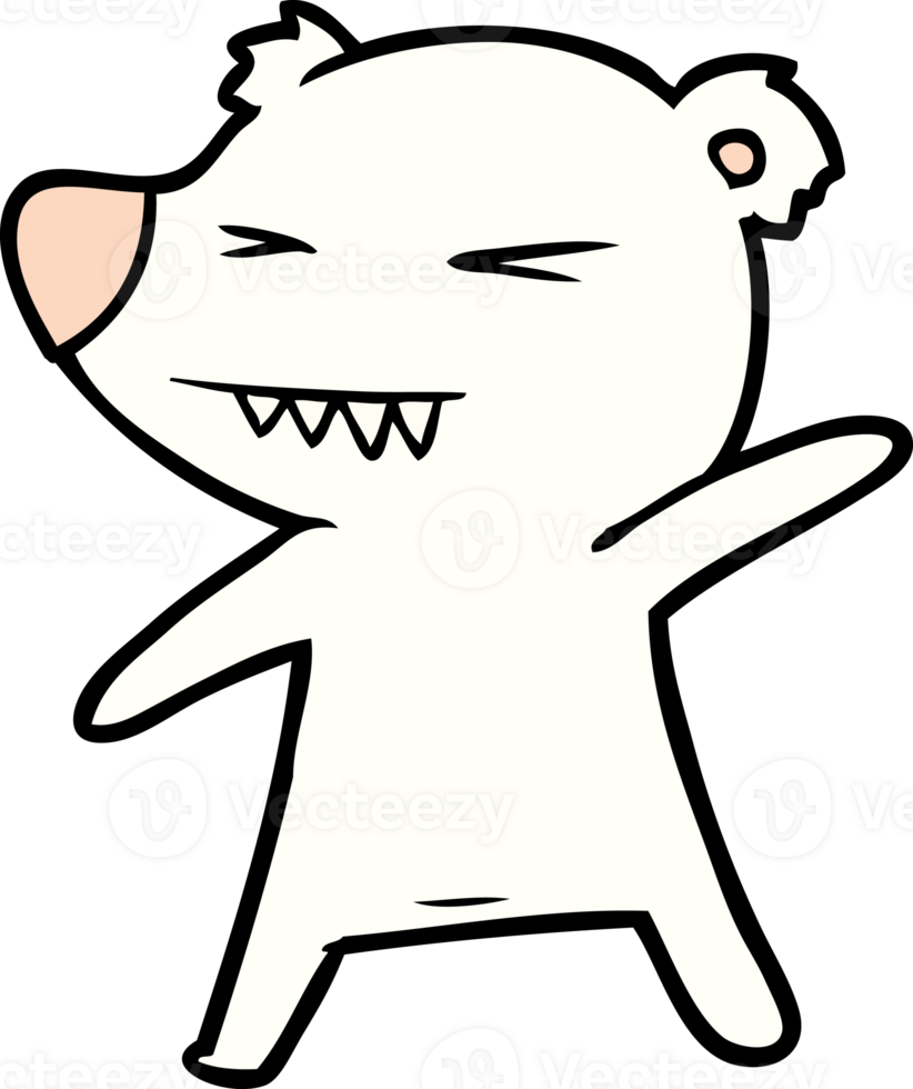 angry polar bear cartoon png