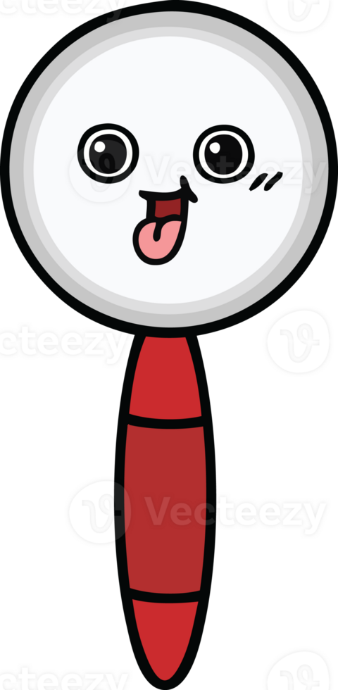 cute cartoon of a magnifying glass png