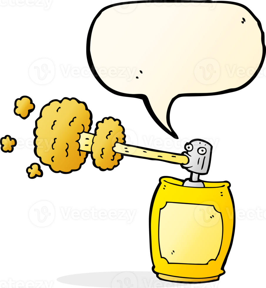 cartoon spray can with speech bubble png