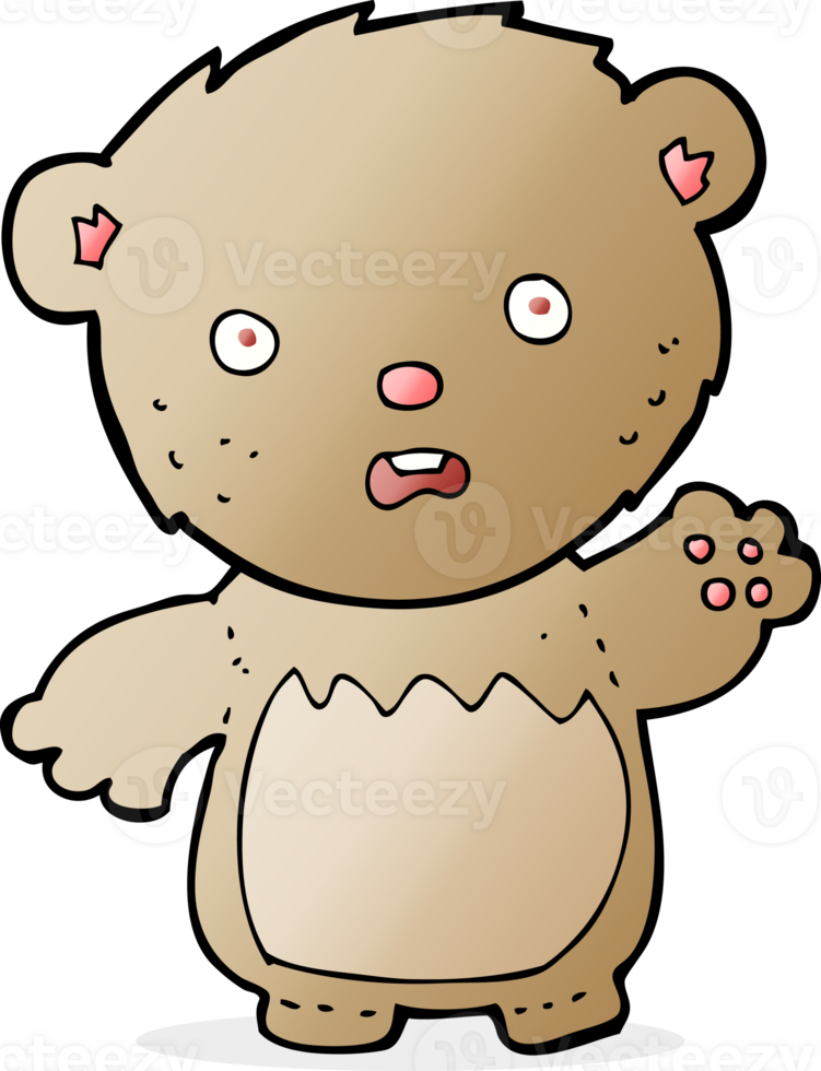 cartoon worried teddy bear png