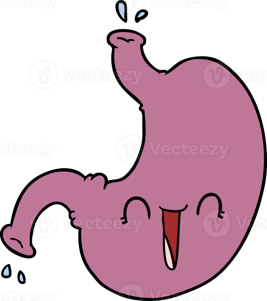 cartoon happy stomach png