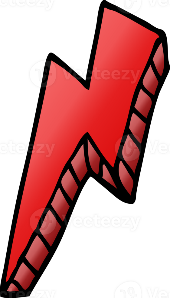 cartoon doodle thunder bolt png