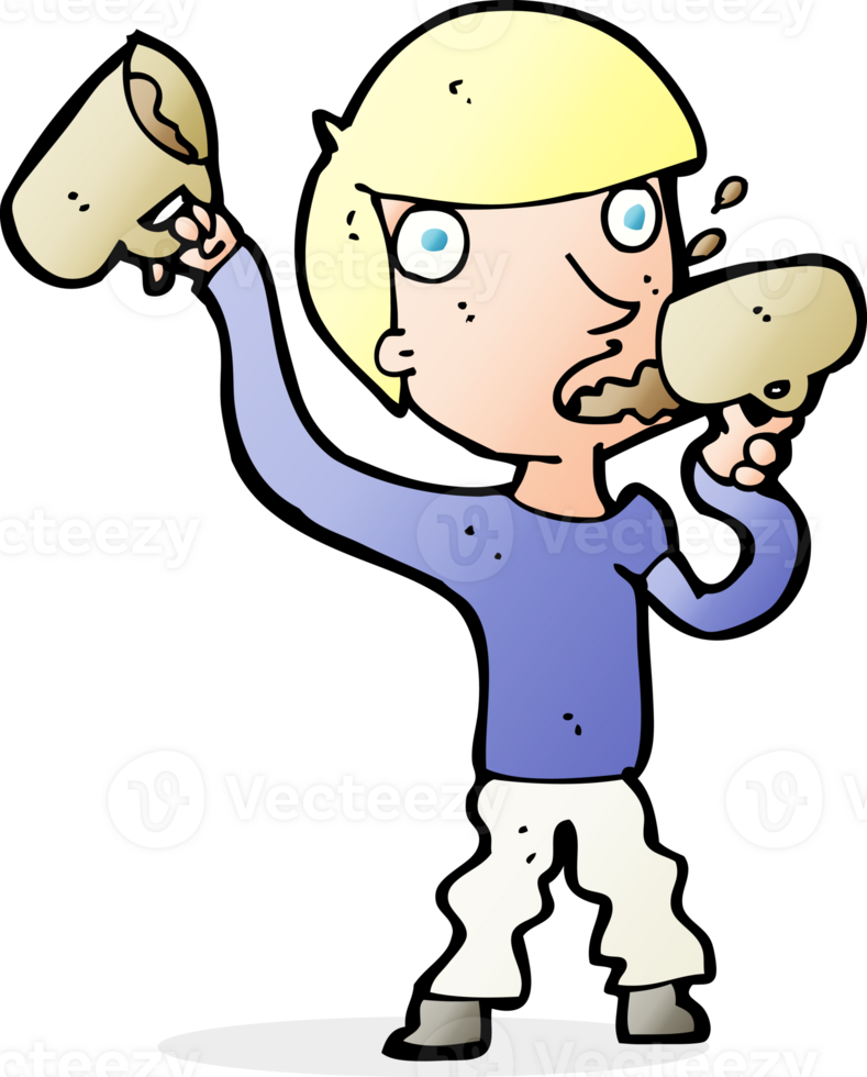 cartoon man drinking beer png