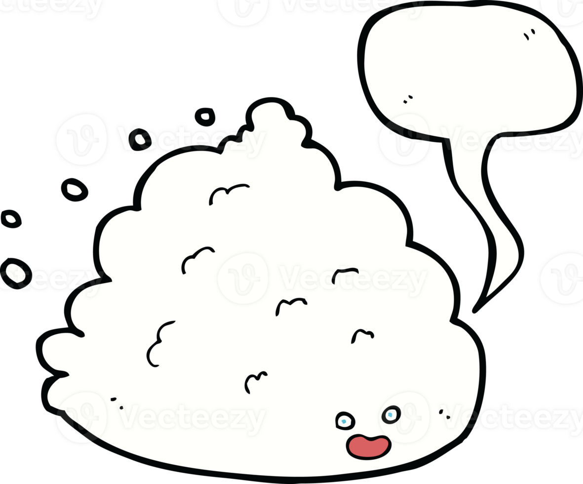 cartoon cloud character with speech bubble png