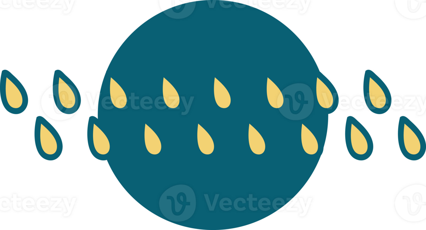 iconic tattoo style image of rain drops png
