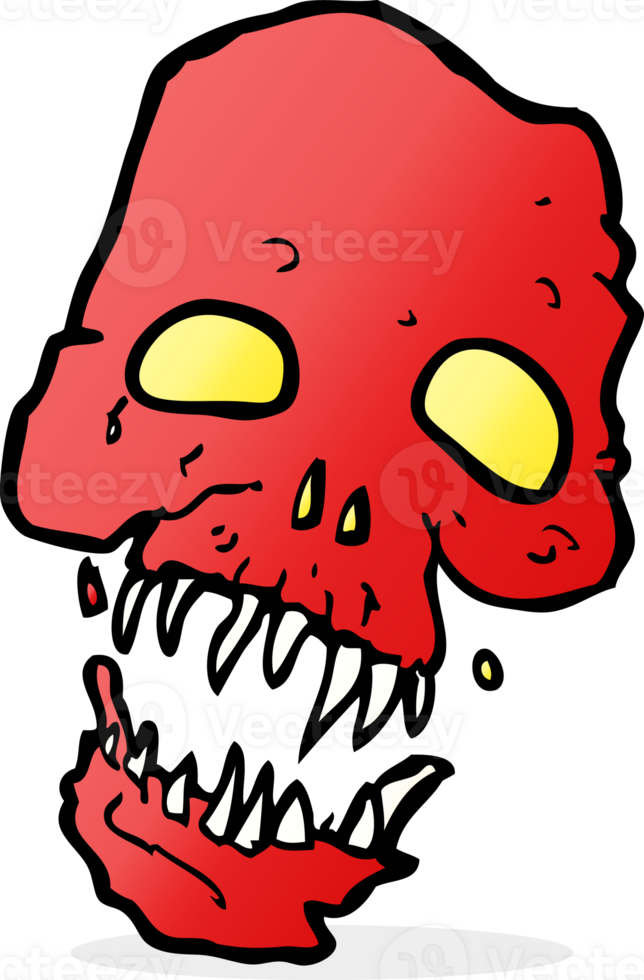 cartoon scary skull png