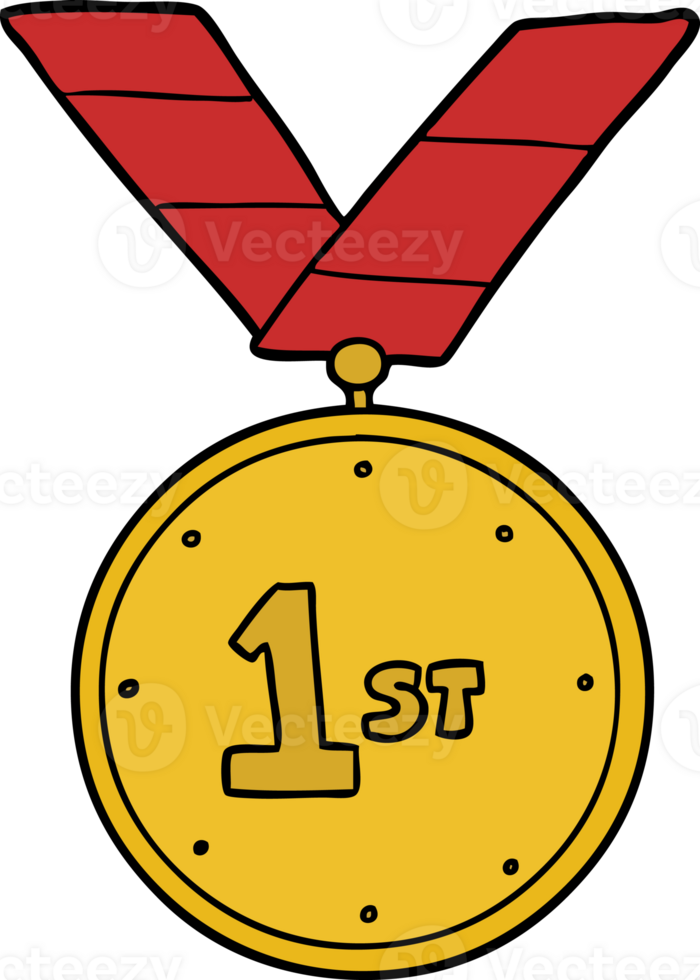 cartoon sports medal png