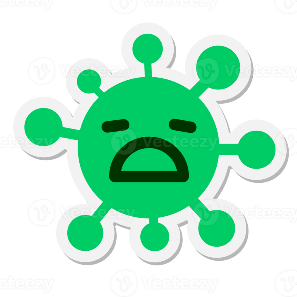 depressed virus sticker png