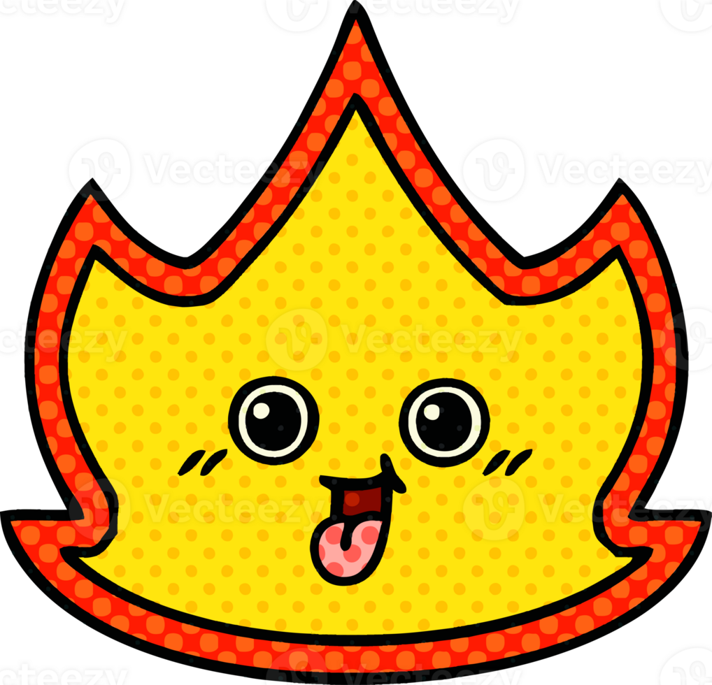 comic book style cartoon of a fire png