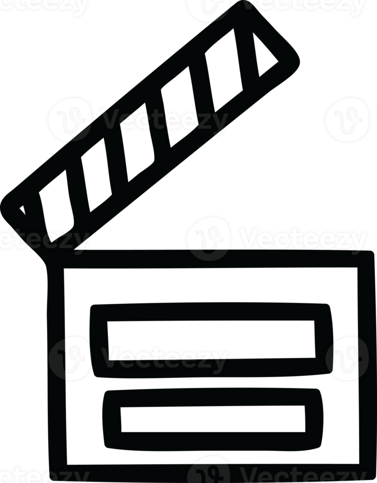 movie clapper board icon symbol png