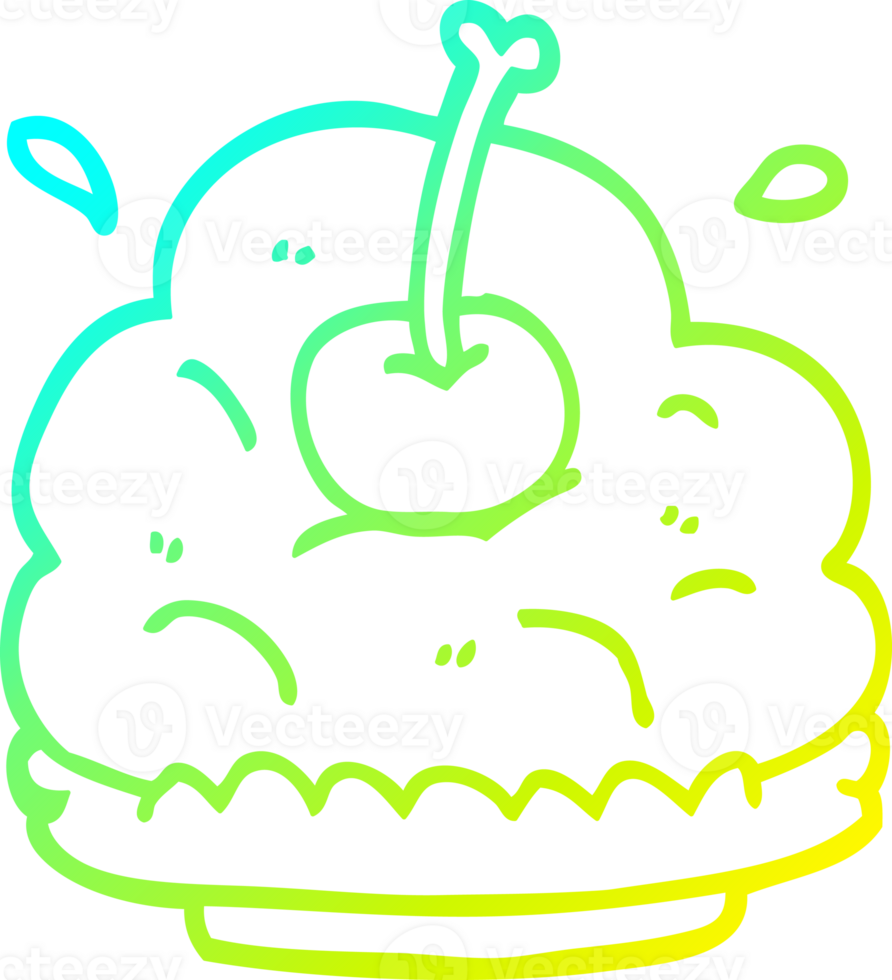 cold gradient line drawing of a cartoon huge ice cream dessert png
